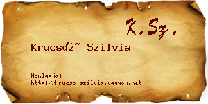 Krucsó Szilvia névjegykártya